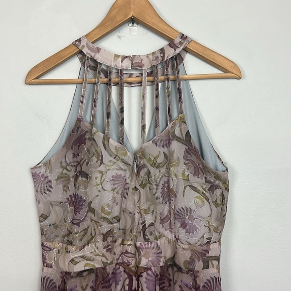 City Chic Purple /Grey Halter Keyhole Maxi Dress Sz 14 - Picture 6 of 15